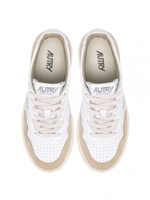 Medalist wmns sneaker suede white sponge 