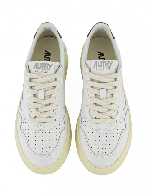 Medalist low wmns sneaker white brown 