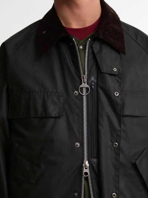 Barbour four pocket transport wax jkt navy 