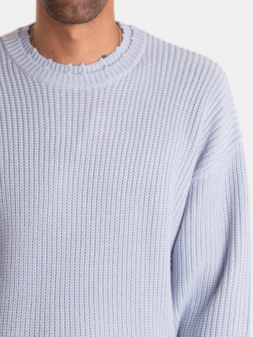 Big logo crewneck knit baby blue 