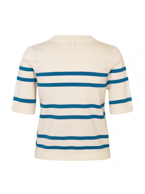 Carla-m bravana stripe knit sugar sapphire 