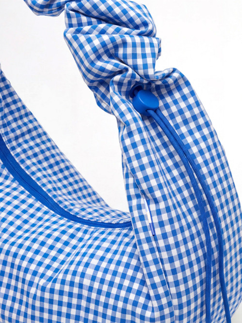 Moon bag ruffle vichy cobalt 