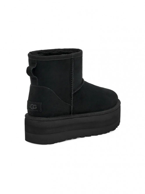 Classic mini platform boot black 