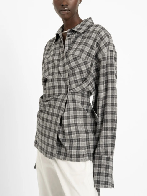 Cleah shirt grey checked 