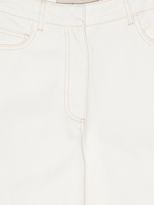Cocoon denim pants ecru 