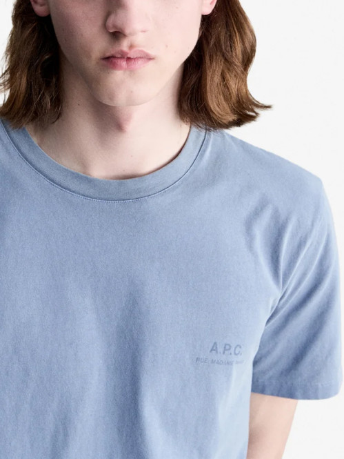T-shirt apc printemps blue grey 