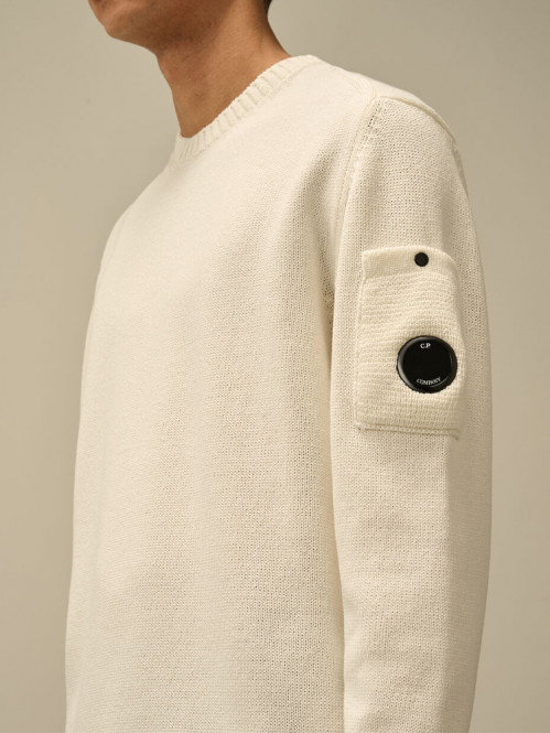 Compact cotton lens knit gauze wht 