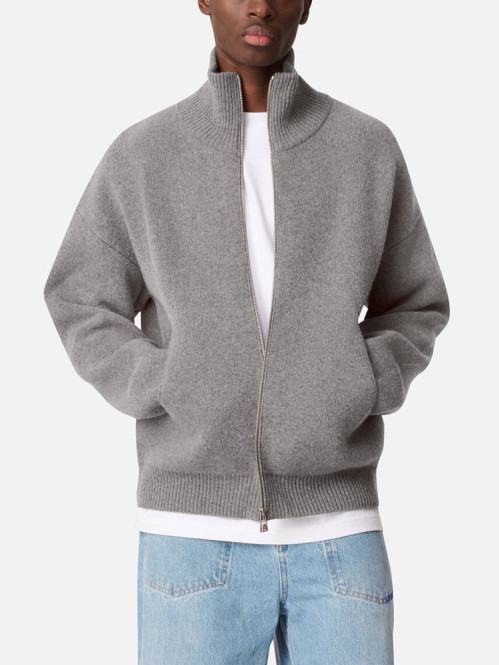 Core zip-up sweater grey mel 