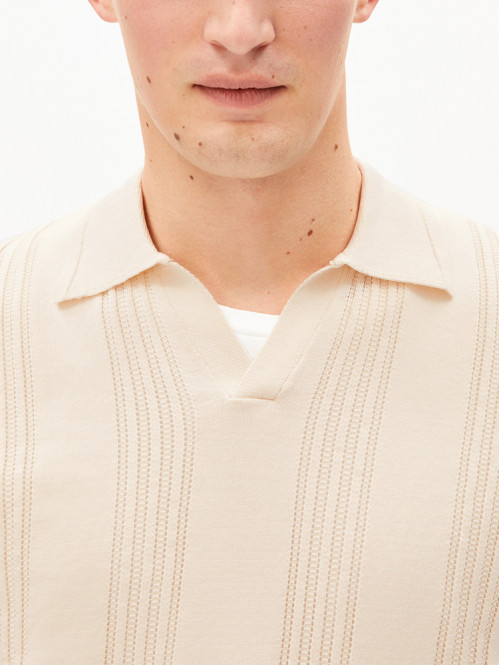 Cotton knit poloshirt pure 