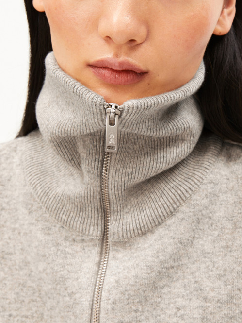 Cotton wool knit jacket dk honey mel 