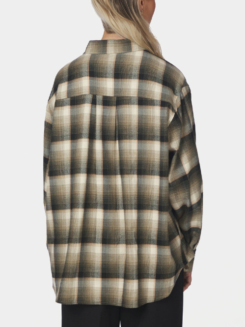 Dalma flannel check shirt army 