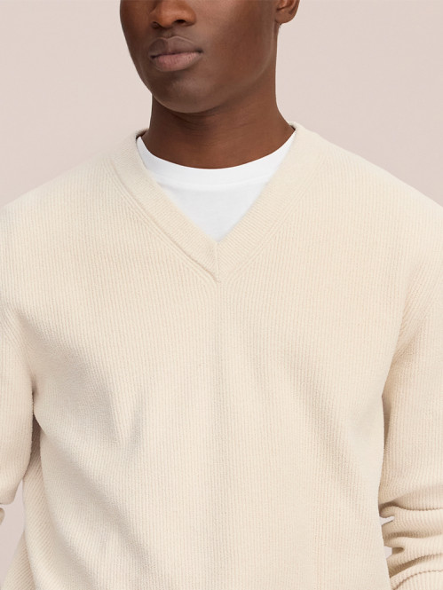 Danny v-neck pullover  ivory 