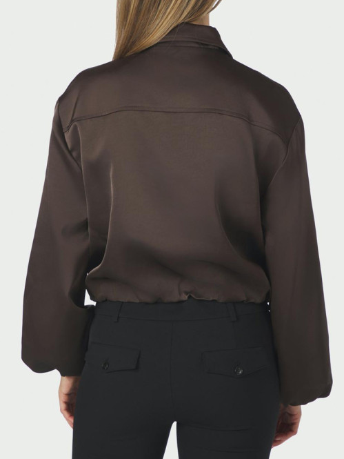 Denielle heave sateen jacket dk brown 
