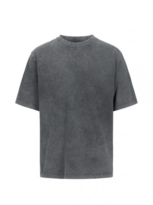 Distressed tee dark grey 