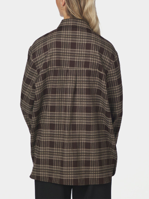 Dita flannel check shirt brown 