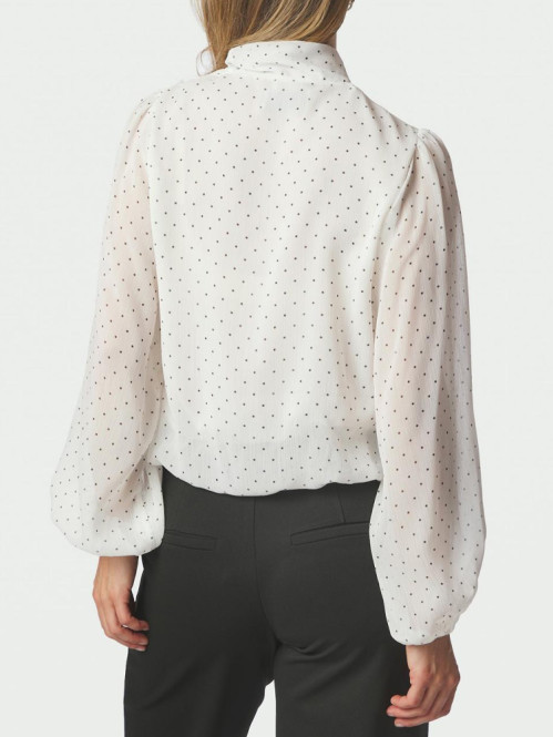 Dorellie dot blouse off white 