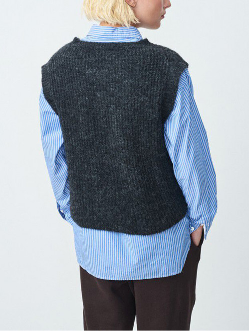East 19m cardigan anthracite chine M