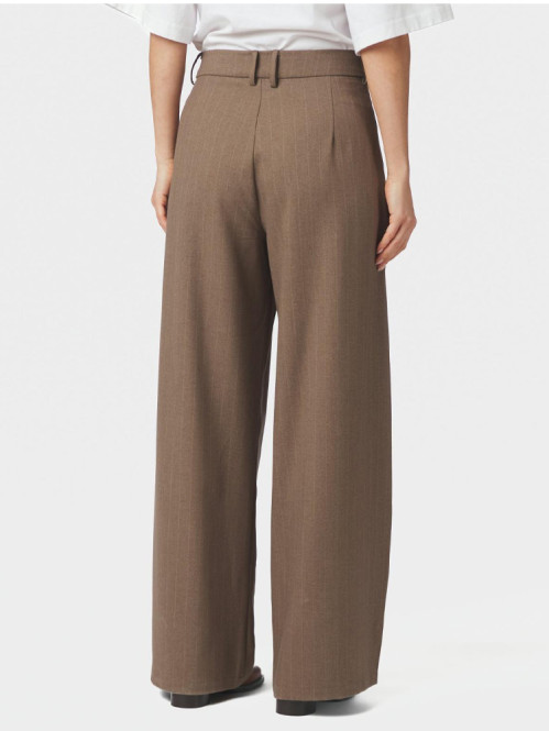 Essiall pinstripe pant taupe 