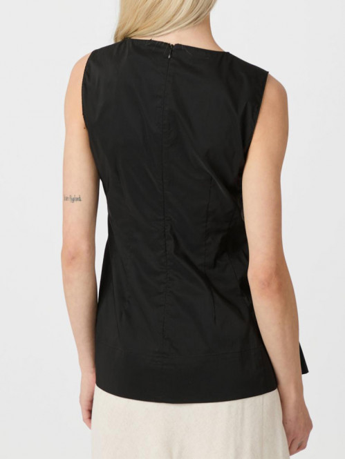 Esteves poplin top black L