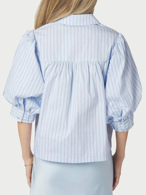 Etta stripe stone shirt light blue S
