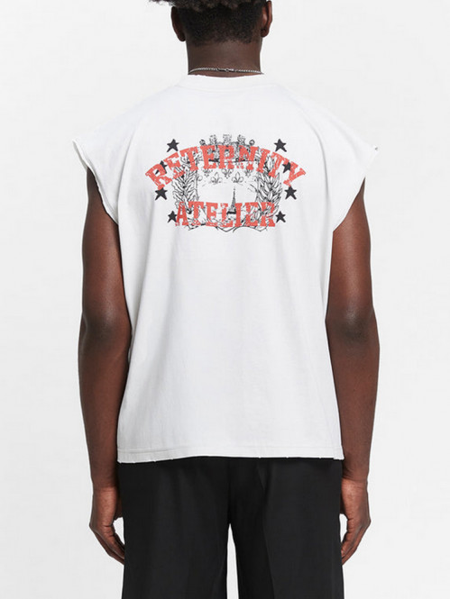 Evenie band tanktop vintage white 