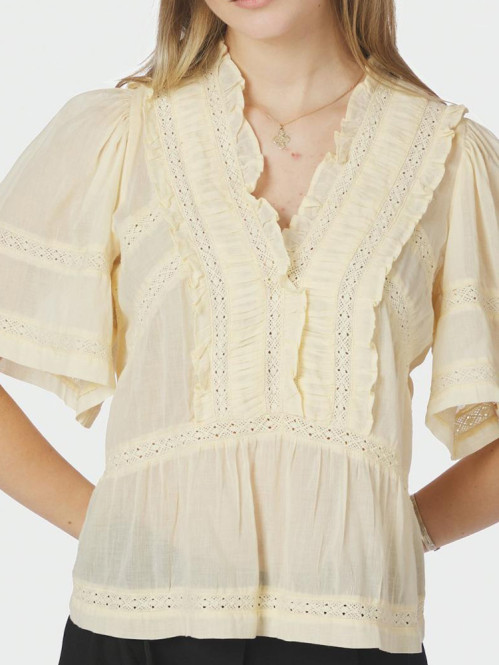 Evienne s voile top butter yellow 
