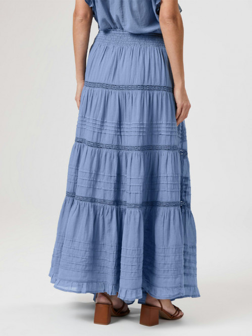 Felicia s voile skirt smoke blue 
