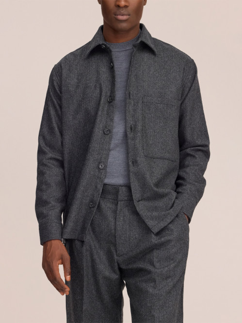 Freddy overshirt dk grey mel 