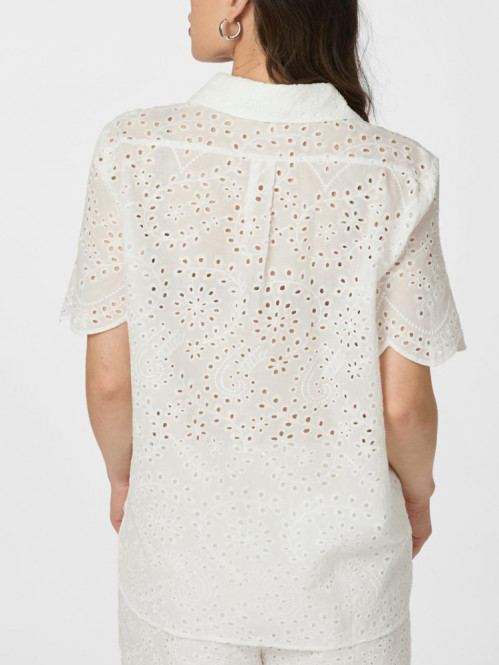 Gessie embroidery shirt white 