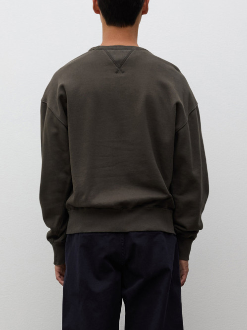 Gilja brushed diagonal cotton fleece beech green 