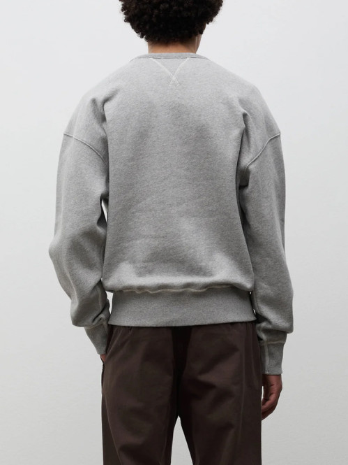 Gilja brushed diagonal cotton fleece grey mel 