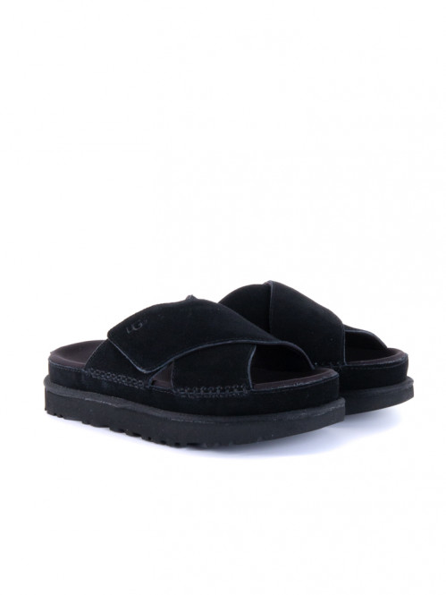 Goldenstar cross sandals black 