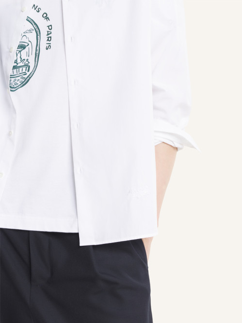 Handwriting casual shirt white 