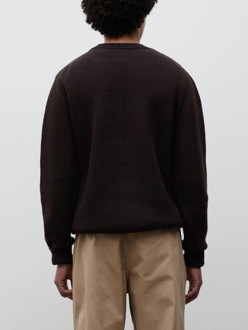 Henning cotton wool rib sweater dk purple 