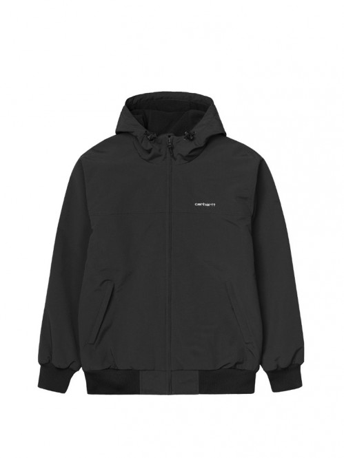 Hooded sail jacket black 