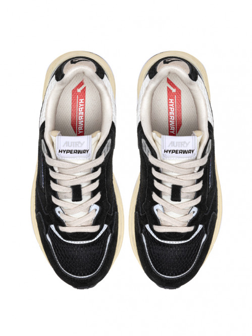 Hyperway low man sneaker black silver 