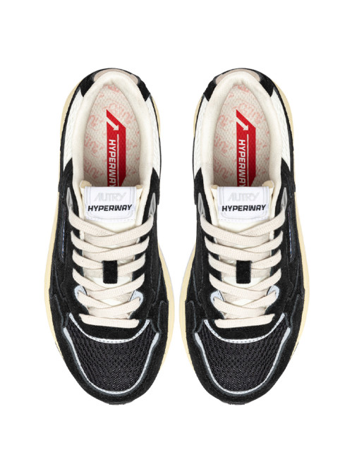 Hyperway low man sneaker black silver 