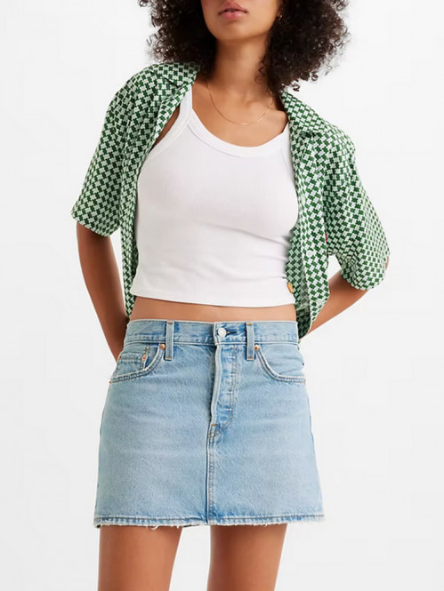 Icon jeans skirt front and cente 26