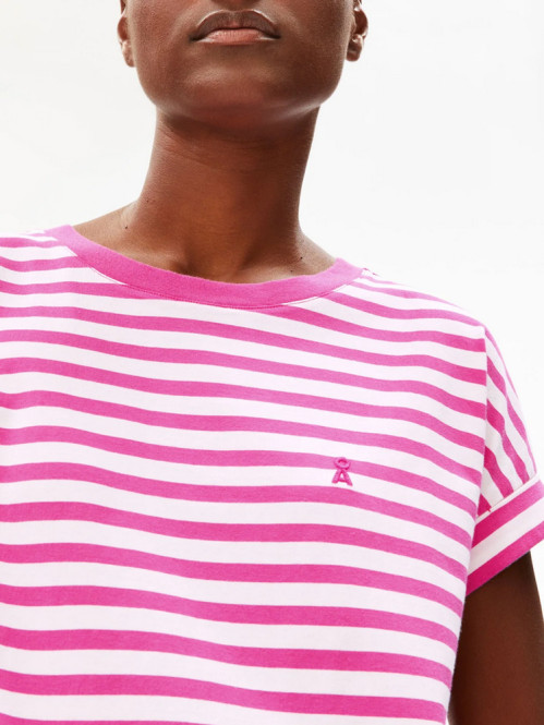 Idaara stripe t-shirt white berry 
