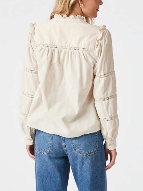 Isala corduroy shirt ivory 