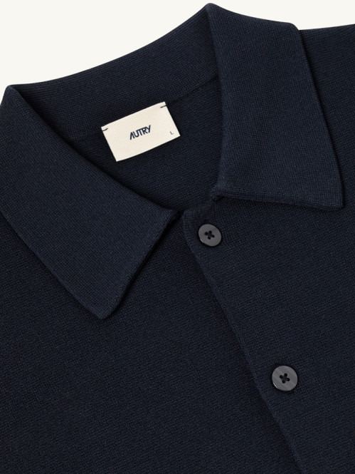 Jacket knitted men blue 