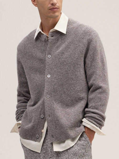 Jasper crew cardigan mable husk 