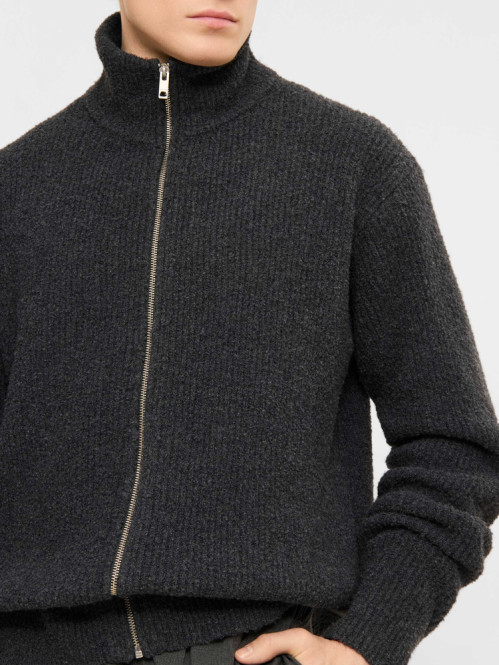 Joakim cardigan dk grey mel 