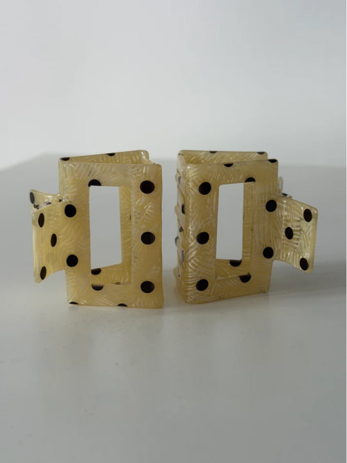 Josefin clip yellow polkadot 