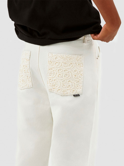 Joshua embroidery pocket pants cream 