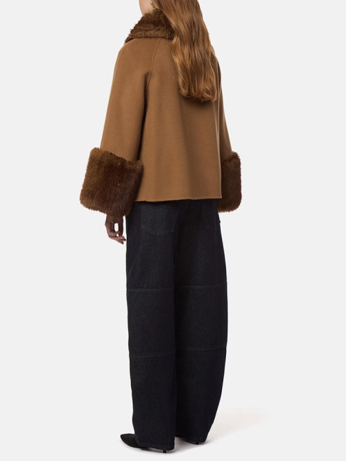 Judie wool coat camel mink 