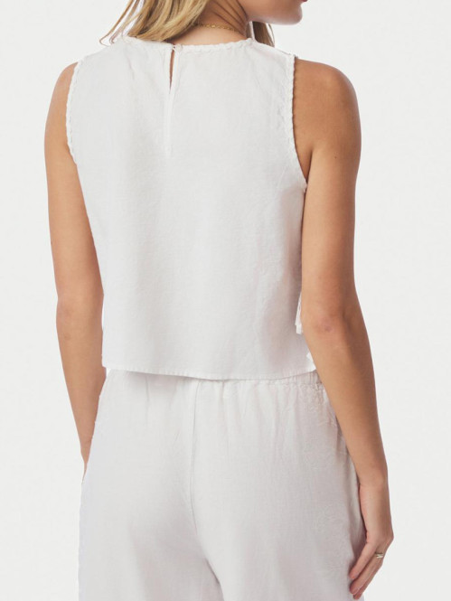 Kaelin embroidery top white 
