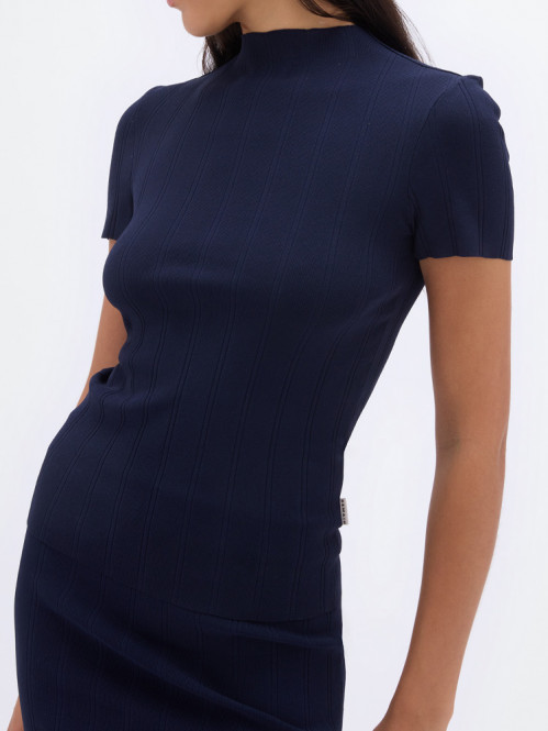 Knit t-shirt maritime blue 