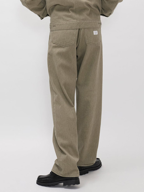 Korshavn relaxed 5 pocket pants resist dyed vetiver 