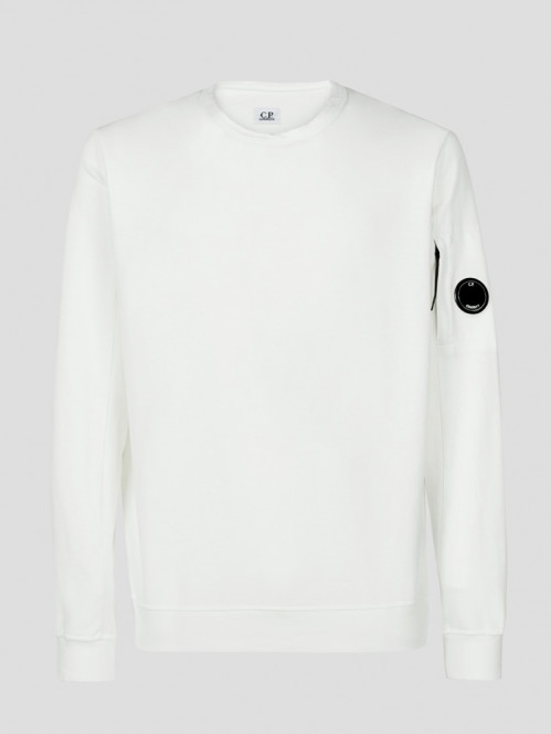 Light fleece sweatshirt gauze white 